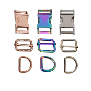 Rose Gold Tri-Glide Metal Hardware <strong>Dog</strong> Collar Quick Release D Ring Side Buckle Printed Pattern Leather Polyester Alloy Material - Product Image 6