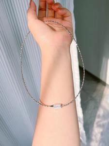 Collier pour enfants à la mode plaqué or 18 carats, chaîne de clavicule incrustée de zircon, tempérament polyvalent, chaîne simple tendance - Product Image 5