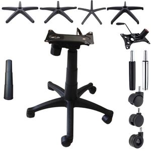 Đen Sao ghế cơ sở chân sửa chữa có thể điều chỉnh thang máy khí bảng Patio xoay tàu lượn 5 Bộ phận nhựa chân Bộ dụng cụ phụ kiện - Product Image 2