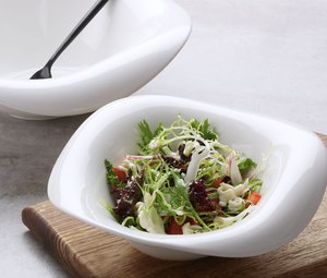 Ensemble de bols en céramique blanche de style bohème, 4 pièces, écologiques, durables, design créatif, polyvalents, salades, desserts, soupes, repas - Product Image 3