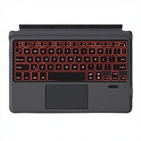 Pour Surface Pro/go 34567, pavé tactile universel rétroéclairé USB Type-C à 101 touches pour clavier, pour utilisation sur ordinateur de bureau