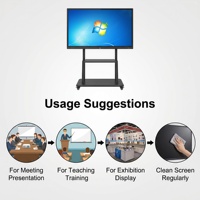 Pizarra Interactiva 4K de 110 Pulgadas para Sala de Reuniones, Pizarra Inteligente con Pantalla Táctil de 20 Puntos, Intel Core, 16 GB de RAM, Marco Metálico, para Oficina Corporativa