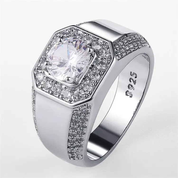Gioielli di vendita caldi anello squisito di lusso anello maschile europeo e americano imitazione zircone