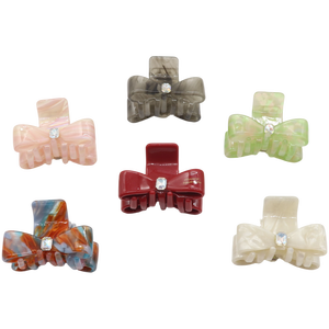 קליפס שיער בצבעי אצטט ODM, קליפס יפהפה בצורת טופר, קליפס אופנתי עם הדפס נמר, קליפס קוקו עם קשת, קליפס שיער אלגנטי עם אבני חן, קליפס שיער רענן. - Product Image 5