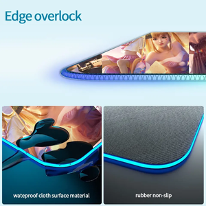 Tùy chỉnh độ phân giải tuyệt vời phổ biến mô hình phim hoạt hình sạc không dây LED trò chơi RGB chuột Pad - Product Image 3