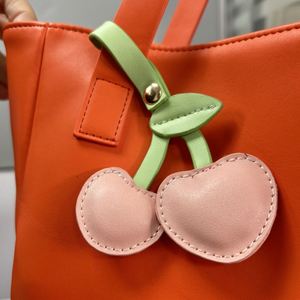 Multi-Purpose Pu Leather Cherry <b>Bag</b> <b>Charm</b> Cute Keychain Versatile Fruit Pendant for <b>Bags</b> Keys Cars & Gifts - Product Image 6