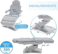 Lit de spa électrique inclinable moderne à 4 moteurs, mobilier de salon de beauté médical, lit de thérapie cosmétique
