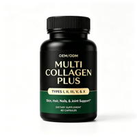 Capsules de collagène multi-hydrolysé avec acides aminés pour la santé des cheveux, de la peau et des articulations – Complément alimentaire pour adultes – Vente en gros, OEM, Personnalisation