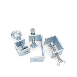 Collier de serrage en acier au carbone galvanisé en forme de U, type C, support carré, serrage manuel, anneau de levage, pince de fixation - Product Image 2