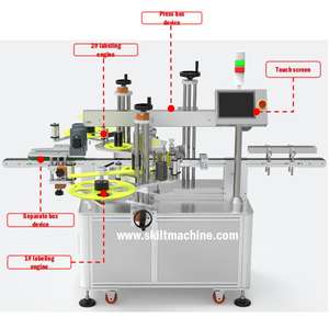 Étiqueteuse pneumatique automatique d'inviolabilité d'autocollant de SKILT pour la boîte en plastique carrée - Product Image 4