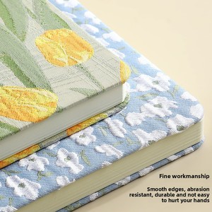 Diario de tela A6 transfronterizo, estilo Instagram, para escuela, viajes, con espárragos decorativos, cuaderno grueso, planificador, regalo, inalámbrico - Product Image 3