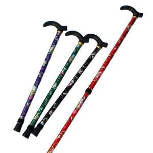 Printed Walking <b>Stick</b> Two Section Adjustable Trekking Pole Metal Shaft Rubber Tip For Elderly Hiking Support - Product Image 5