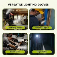 Gants de travail à LED rechargeables pour une utilisation mains libres, pêche, randonnée, réparation, camping, éclairage