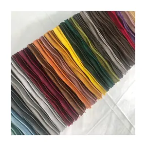Factory Provides Best Quality 100% Polyester Knit Crush Sofa Velvet Pleated holland velvet sofa fabric