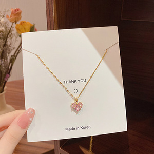 Ensemble Collier, Boucles d'Oreilles et Bague Classique Rose Amour Série Sweet Sen pour la Saint-Valentin et Anniversaire, Zircon Premium Unisexe pour Mariage - Product Image 4