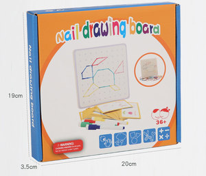 Planche à clous en bois de grande taille, forme géométrique, dessin au trait, géométrie, correspondance, jouets éducatifs pour enfants, matériel <span class=keywords><strong>Montessori</strong></span> - Product Image 3