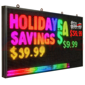 Placa de Publicidade LED P5 para Negócios, Outdoor, Totalmente Colorida, <span class=keywords><strong>Program</strong></span>ável, com Luzes Rolantes, Display de Mensagens em LED - Product Image 1