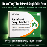 Patch respiratoire naturel aux herbes et aux infrarouges lointains |   Soulagement rapide de la toux, des mucosités et des éternuements |   Point d'acupuncture du dos, du nombril et du cou |   Sûr pour la peau
