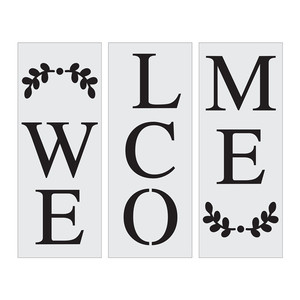 Pochoirs réutilisables de panneau de bienvenue pour peindre de grands modèles individuels 8 pochoirs de lettres de PCs avec des nombres - Product Image 1