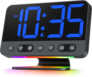Relojes Despertadores Digitales para Dormitorios: Números Grandes y Nítidos, <span class=keywords><strong>5</strong></span> Niveles de Brillo Ajustables - Fáciles de Leer <span class=keywords><strong>a</strong></span> lo Largo de la Habitación - <span class=keywords><strong>5</strong></span> Sonidos de Alarma - Product Image 1