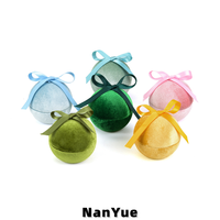 Boîte à bagues ronde de luxe en velours avec nœud papillon pour mariage, fiançailles, demande en mariage, emballage de bijoux, boîte de rangement personnalisée avec logo