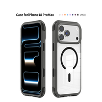 Coque de téléphone bicolore douce au toucher avec anneau magnétique intégré, prise en main confortable, anti-collision, pour iPhone 18 17 16 Pro Max