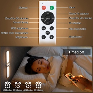 Lumière LED pour placard, rechargeable par USB, 3 couleurs, intensité réglable, éclairage intelligent pour la maison, détecteur de mouvement, lumière de placard avec télécommande - Product Image 6