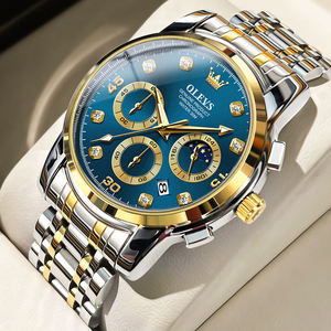   Reloj Deportivo Multifuncional con Fase Lunar, Cronógrafo de Moda, Reloj de Cuarzo de Acero Inoxidable para Hombre, 2889 Estilos Más Vendidos - Product Image 2