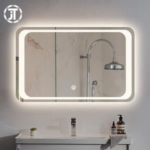 De alta calidad de la pared <span class=keywords><strong>espejo</strong></span> iluminado Sensor táctil de plata decorativo <span class=keywords><strong>espejo</strong></span> de baño <span class=keywords><strong>con</strong></span> visualización de la hora - Product Image 3