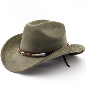 Cappelli da Cowboy Unisex in Poliestere Stile Western Americano, Casual Business, per Esterni, a Tesa Larga, Stile Long Horn Cattleman, Per Tutte le Stagioni - Product Image 2
