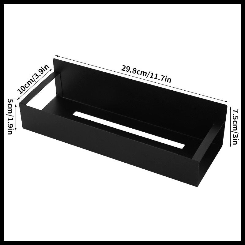 Black L (BOX+2 PLASTIC HOOKS)