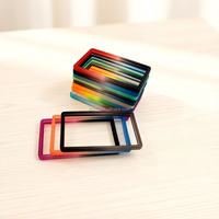 Étuis de protection antichoc en TPU personnalisés avec paillettes multicolores pour cartes de crédit, anti-RFID, sans fermeture, pour passeport/dépassement d'identité