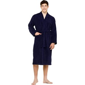 Men Plush Bathrobe 100% Polyester Microterry Long Sleeve Robe Cozy Sleepwear for Home Use Homewear Sleep Robes <b>Bulk</b> - Product Image 2
