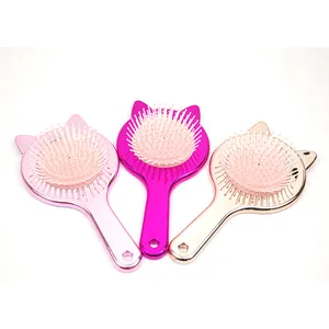 Head Massage Soft Custom Paddle Private Label Professional Beauty Nylon Plastic Hair Detangling Brush Manufacturer