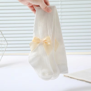 Tất cotton mềm cao cấp cho bé gái, thoáng khí, kiểu lưới, nơ, tất trẻ em, quần tất công chúa, quần legging trẻ em, quần lót trẻ em - Product Image 6