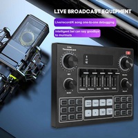 Interface Audio pour enregistrement de Podcast en direct, avec carte son, V9, pour téléphone portable, Mini mélangeur