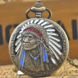 Montre de poche pour homme en alliage BingoBeads, style steampunk antique, avec pendentif médaillon à quartz et chaîne de collier, design horloge offshore, bijou de mode - Product Image 1