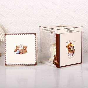 Tùy Chỉnh Mờ Hai Lớp Cao 6 8 10 12 Inch Vuông Bánh Bao Bì Số Lượng Lớn Bánh Hộp Cho Món Tráng Miệng Pastry Hiển Thị Lưu Trữ - Product Image 2