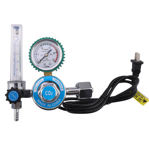 Régulateur de gaz CO2 Tuosen Vot-131l en alliage d'aluminium avec manomètre, débitmètre et soupape de sécurité - Product Image 2