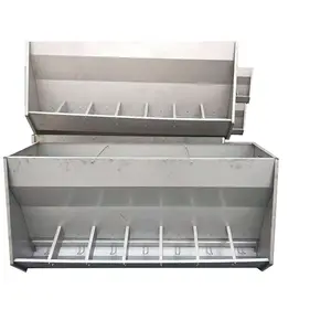 Hot selling simple 100kg double sided fully automatic pig feeding trough for sale on animal farms