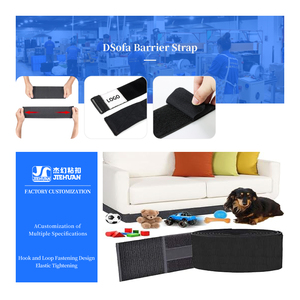 Bloqueador de cama de doble cara autoadhesivo respetuoso con el medio ambiente elástico ajustable debajo del parachoques del sofá para mascotas-Material de poliéster/nailon - Product Image 1