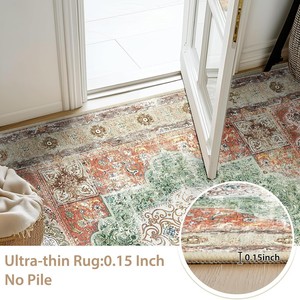 <span class=keywords><strong>Tappeto</strong></span> Pieghevole Lavabile Stampato Stile Americano Vintage per Soggiorno, <span class=keywords><strong>Camera</strong></span> da Letto e Studio - Product Image 4