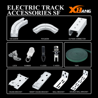 Rail de rideau électrique en aluminium Double support mural Rail de rideau motorisé Accessoires pour support Double support