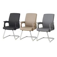 Chaise de bureau de haute qualité, moderne, cantilever, en cuir, pour conférences et réunions, chaise de visiteur de direction avec accoudoirs