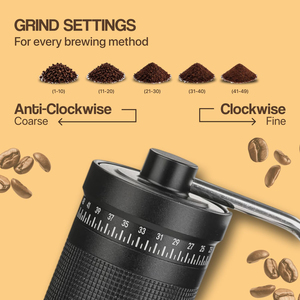 Molinillo de Café Manual con Cubierta de Silicona Antideslizante, Perilla de Madera Maciza, Sistema de Triple Rodamiento, Muela de Acero Inoxidable de 7 Estrellas y Mango Plegable - Product Image 4