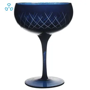 2021 Mode Black Wine Glasses Long Stem Cocktail Gläser Glas Cocktail