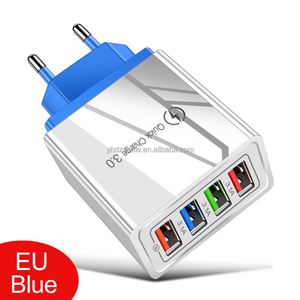 4-Port USB Travel Charger 5V 2A Power <b>Adapter</b> Multi-Port USB Wall Charger with EU UK US <b>Plug</b> for Smartphones Tablets - Product Image 3