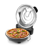 Four à pizza électrique 12 pouces en promotion en Allemagne avec contrôle mécanique de la température et prise en charge multilingue