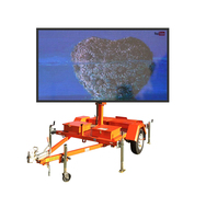 Module mobile Panneau de signalisation couleur led solaire Ecrans Vms montés sur remorque