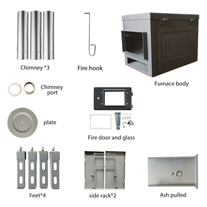 Poêle à bois de Camping Portable avec porte en verre pour Camping randonnée voyage tente poêle avec cheminée - Product Image 2